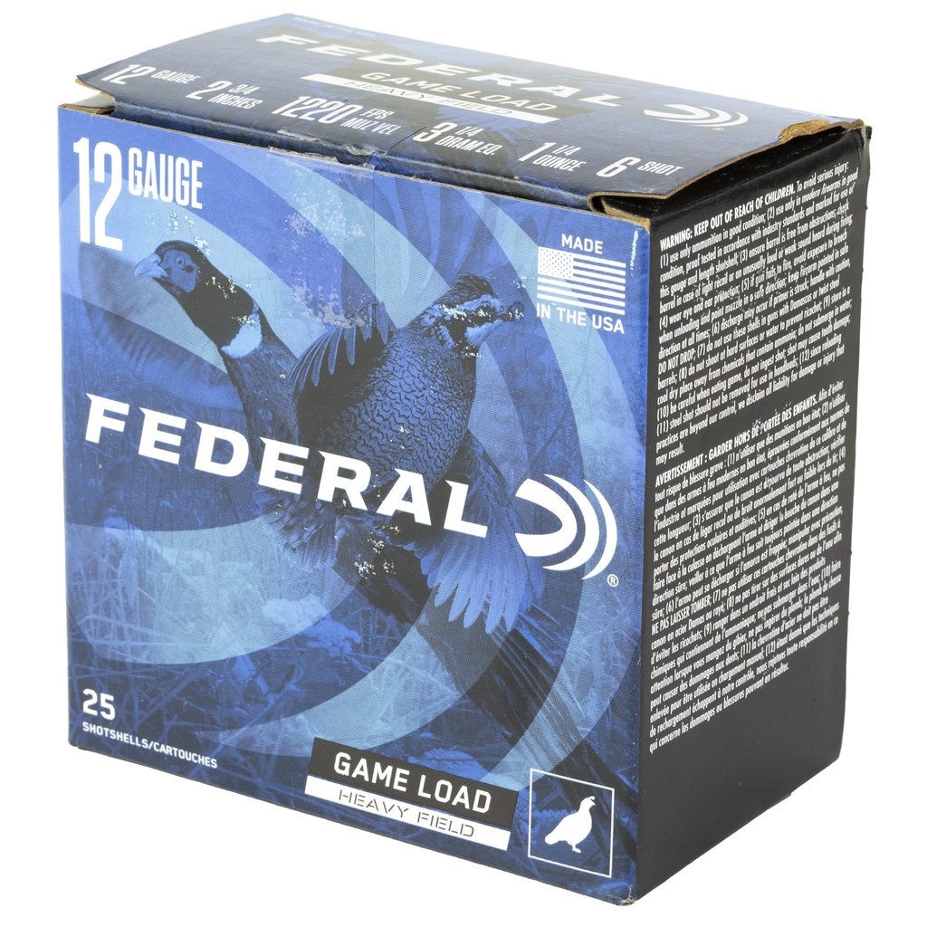 Federal FED GAME LOAD 12GA 2.75" #6 25/250 2