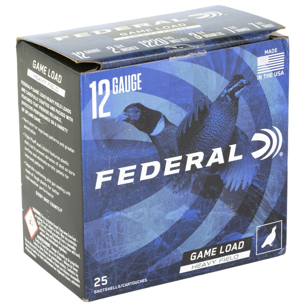 Federal FED GAME LOAD 12GA 2.75" #7.5 25/250 1