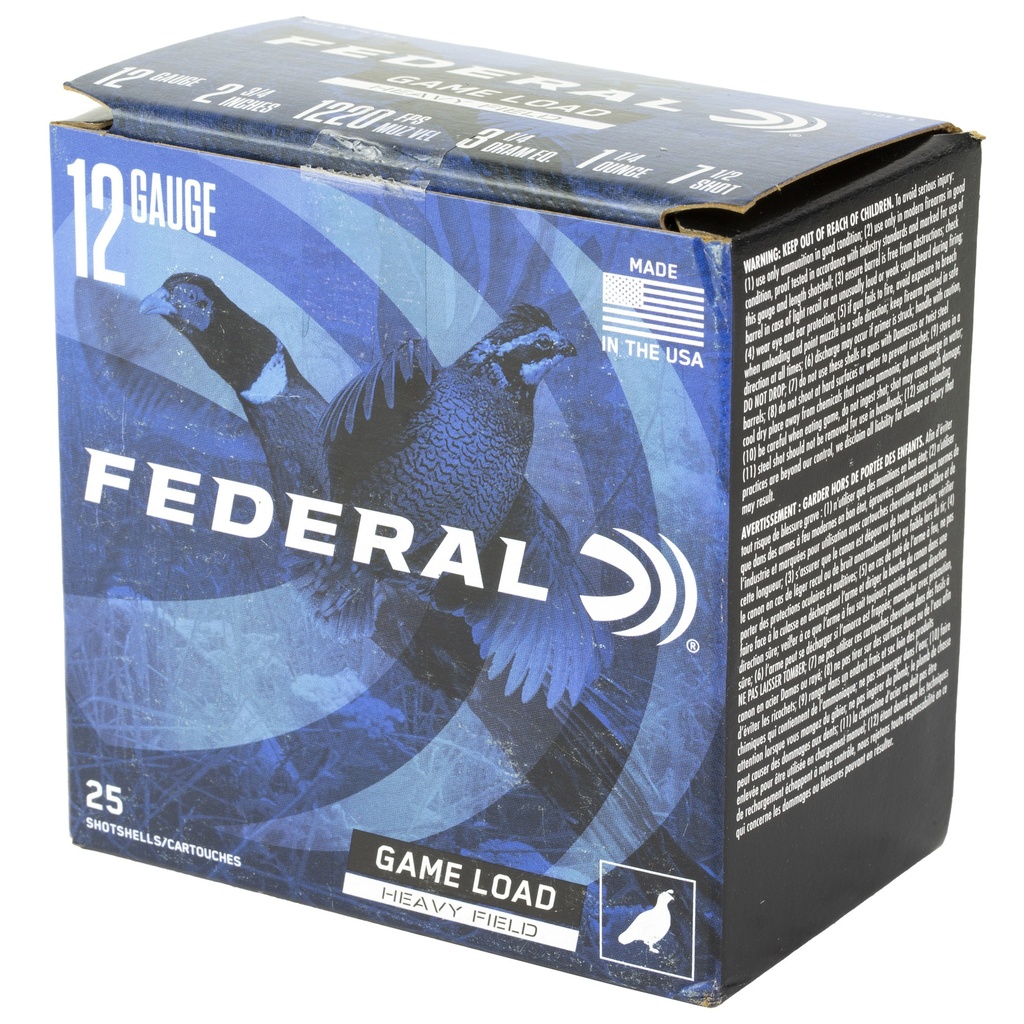 Federal FED GAME LOAD 12GA 2.75" #7.5 25/250 2