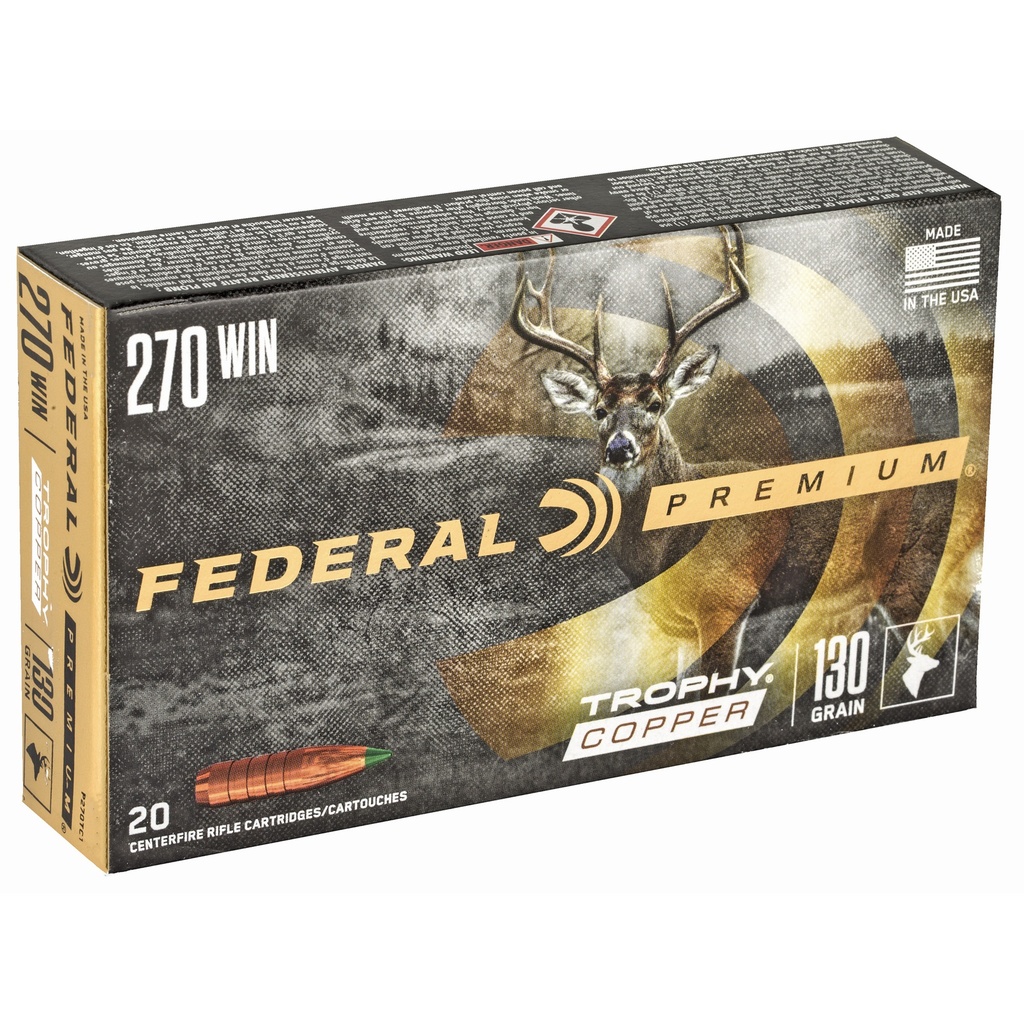 Federal FED PRM 270WIN 130GR TRPHY COPPER 20 1