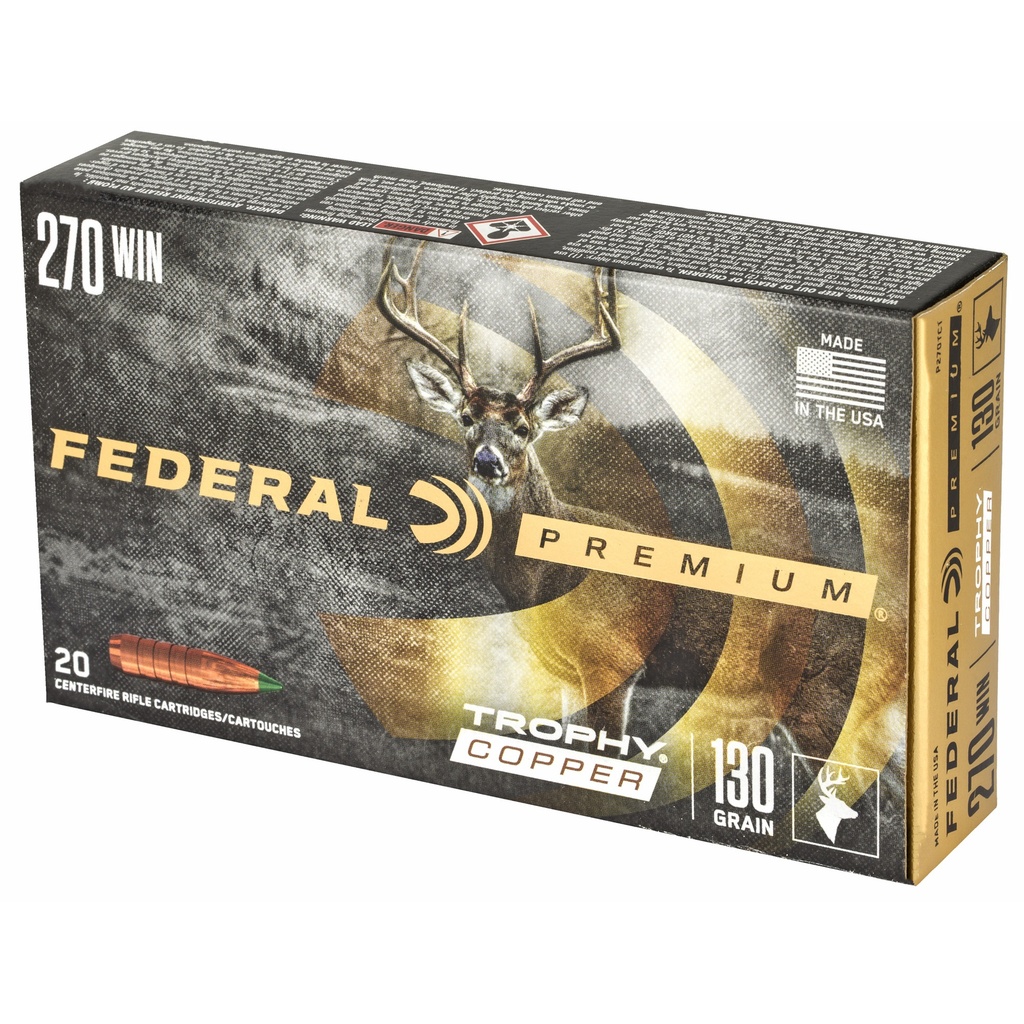 Federal FED PRM 270WIN 130GR TRPHY COPPER 20 2