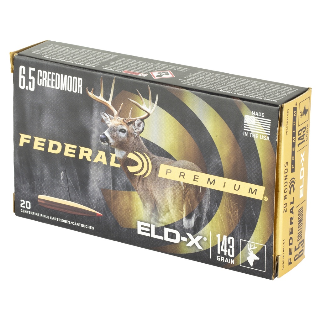 Federal FED PREM 6.5CM 143GR ELD-X 20/200 2