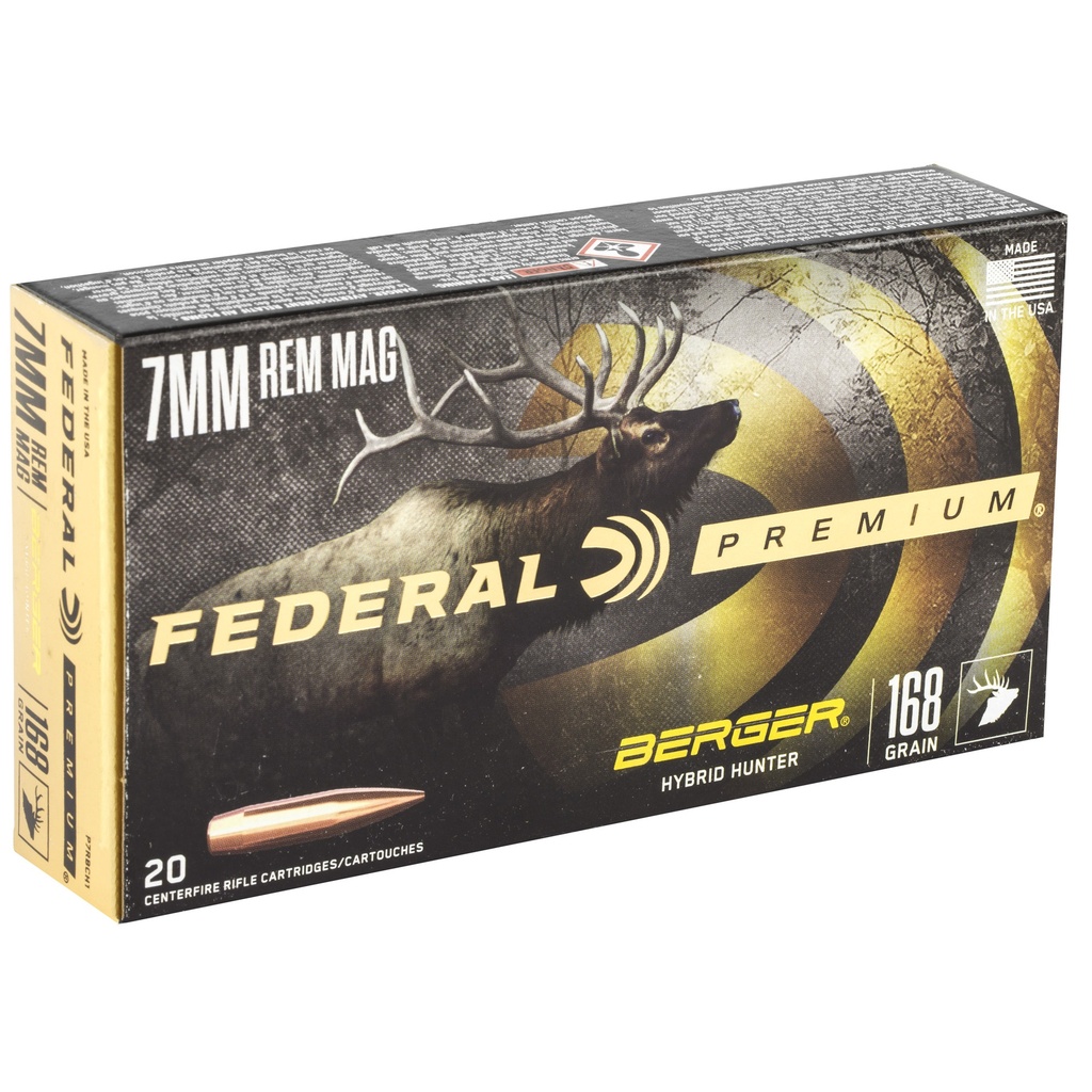 Federal FED PRM 7MM MAG 168GR HYB HR 20/200 1