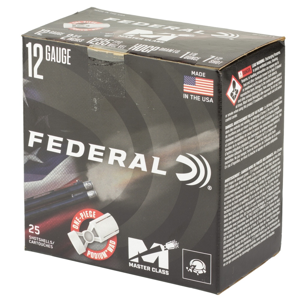 Federal FED MAST CLS 12GA 2.75" 1 1/8OZ #7.5 2