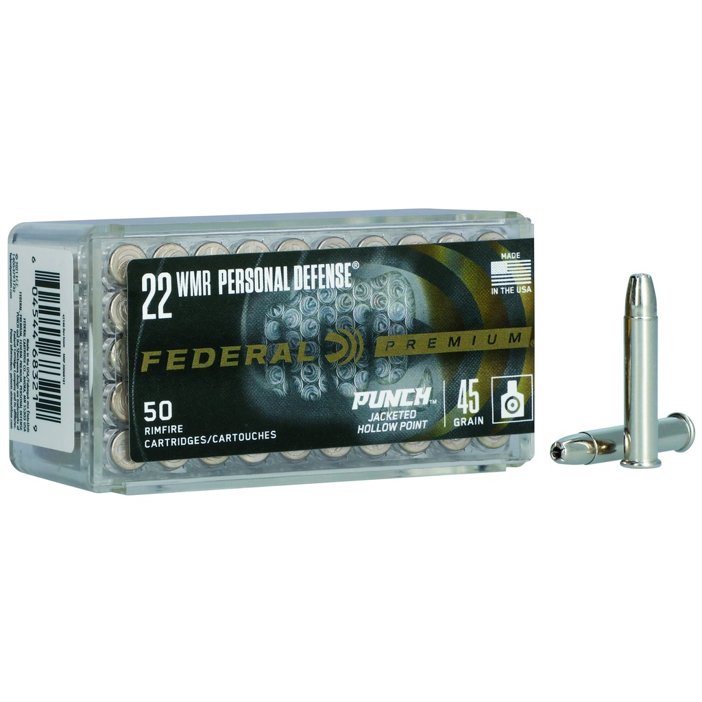 Federal FED PUNCH 22WMR 45GR JHP 50/3000 1