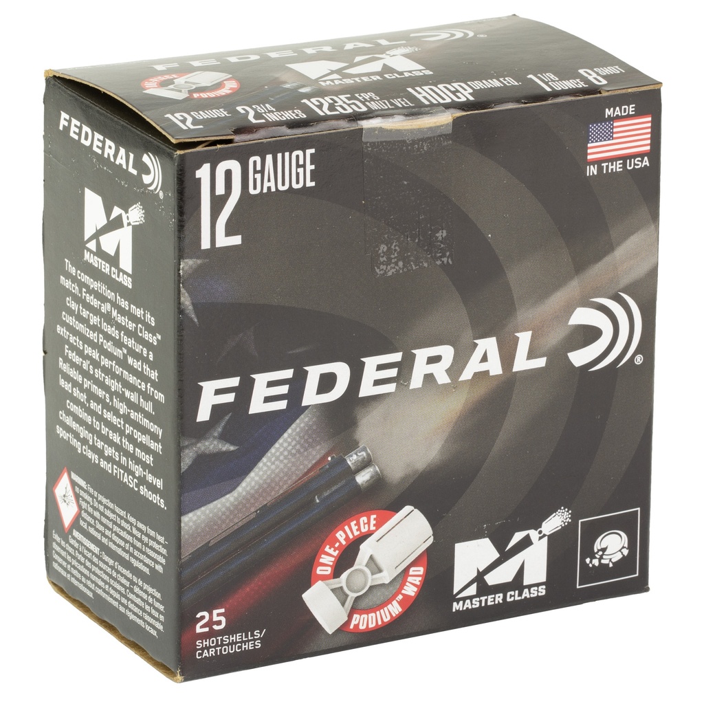 Federal FED MAST CLS 12GA 2.75" 1 1/8OZ #8 1