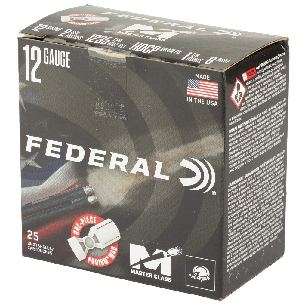 Federal FED MAST CLS 12GA 2.75" 1 1/8OZ #8 2