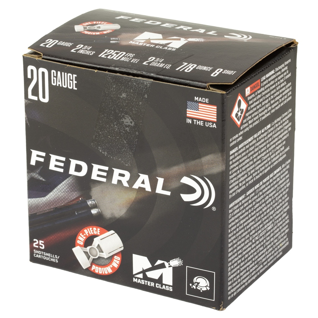 Federal FED MASTER CLASS 20GA 2.75" 7/8OZ #8 2