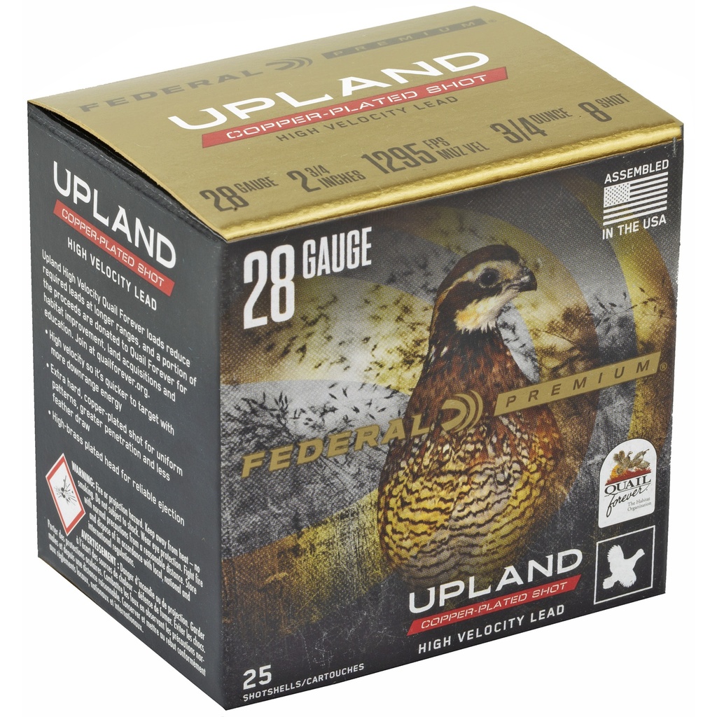 Federal FED UPLAND 28GA #8 SHOTSHELL 25/250 1