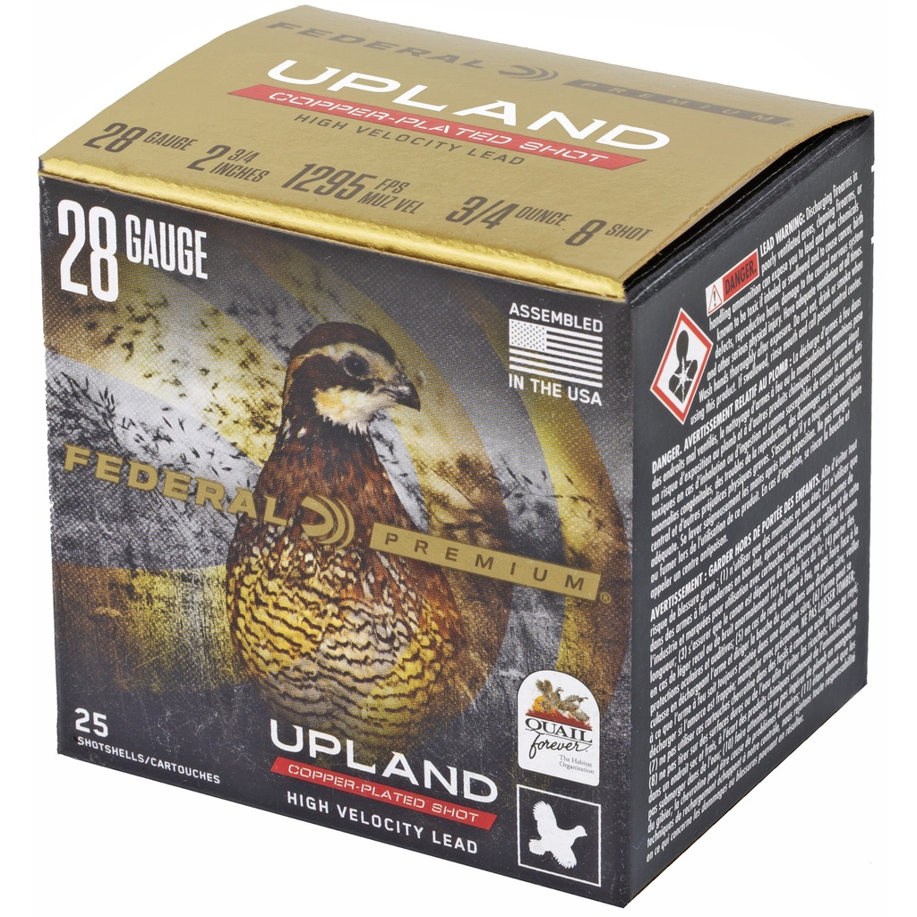 Federal FED UPLAND 28GA #8 SHOTSHELL 25/250 2