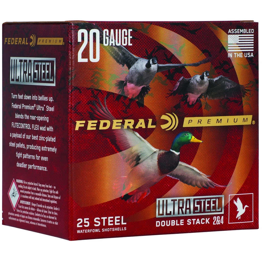 Federal FED ULT STL 20GA 3" 1OZ #2/#4 25/250 1