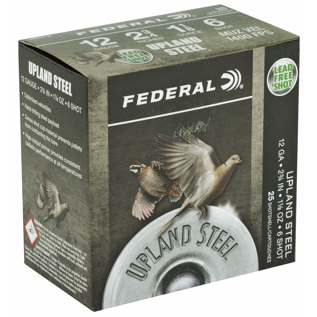 Federal FED FLD/RANGE STEEL 12GA 2 3/4 #6 25 1