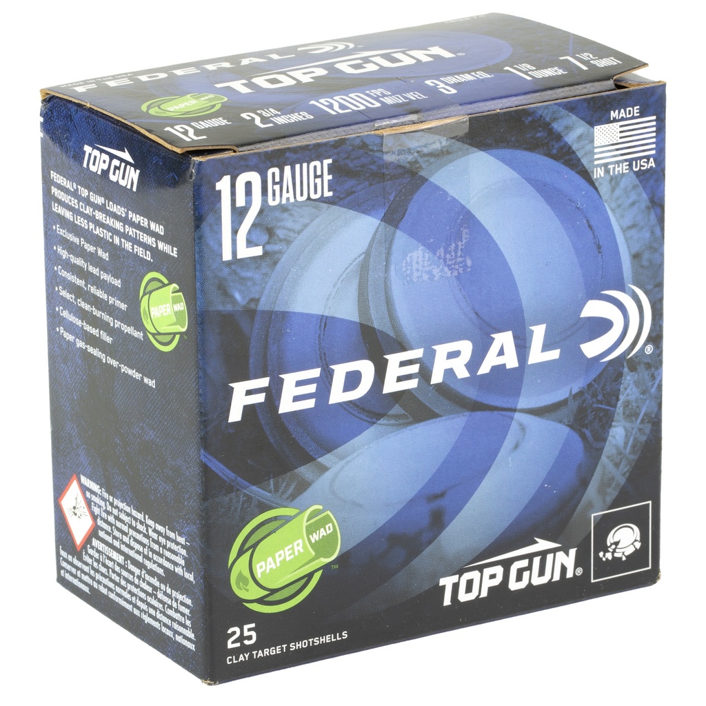 Federal FED TOP GUN 12GA 2.75" #7.5 25/250 1