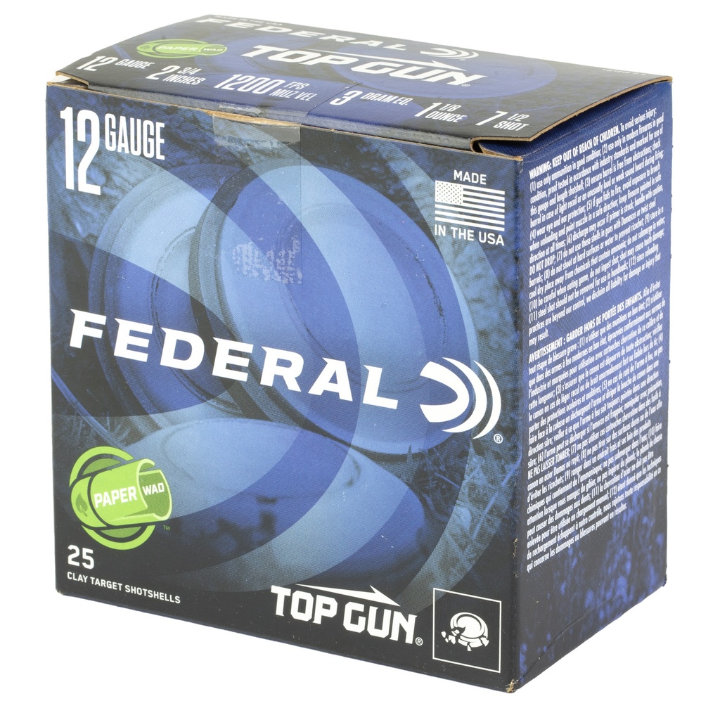 Federal FED TOP GUN 12GA 2.75" #7.5 25/250 2