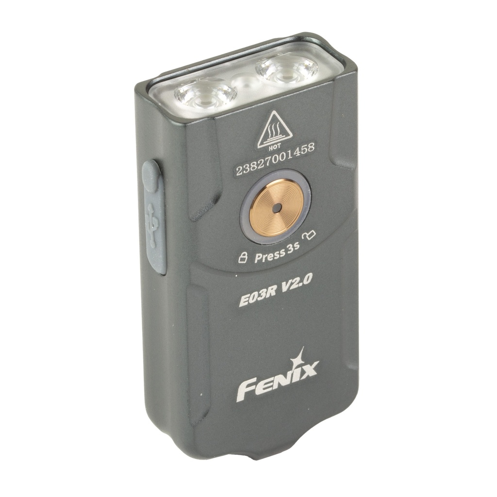 FENIX E03R V2 500LUM KEYCHAIN GRAY 1