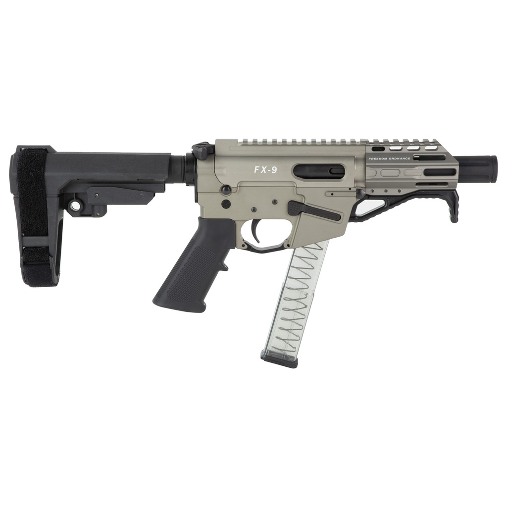 Freedom Ordnance FRD ORD FX9 SBA3 9MM 4" 32RD FDE 1