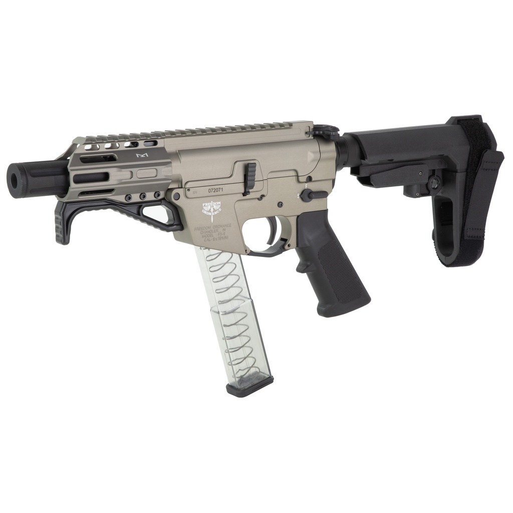 Freedom Ordnance FRD ORD FX9 SBA3 9MM 4" 32RD FDE 2