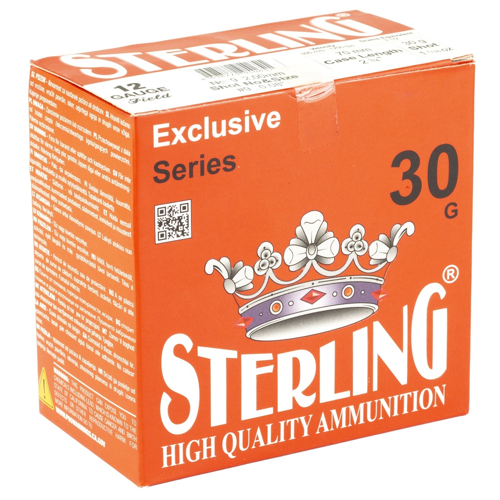 STERLING EXCLSV 12GA 2.75" #9 25/250 1