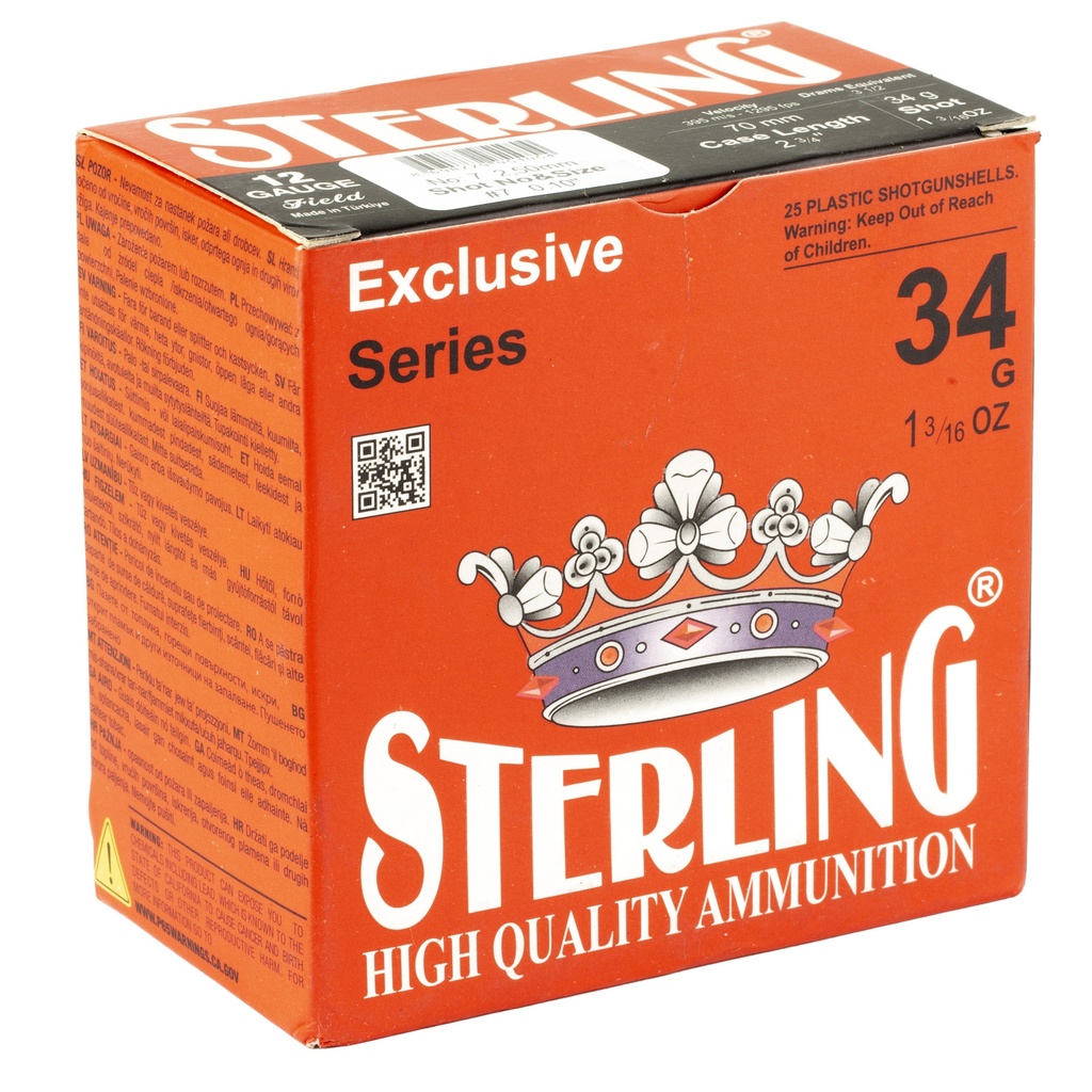 STERLING EXCLSV 12GA 2.75" #7 25/250 1