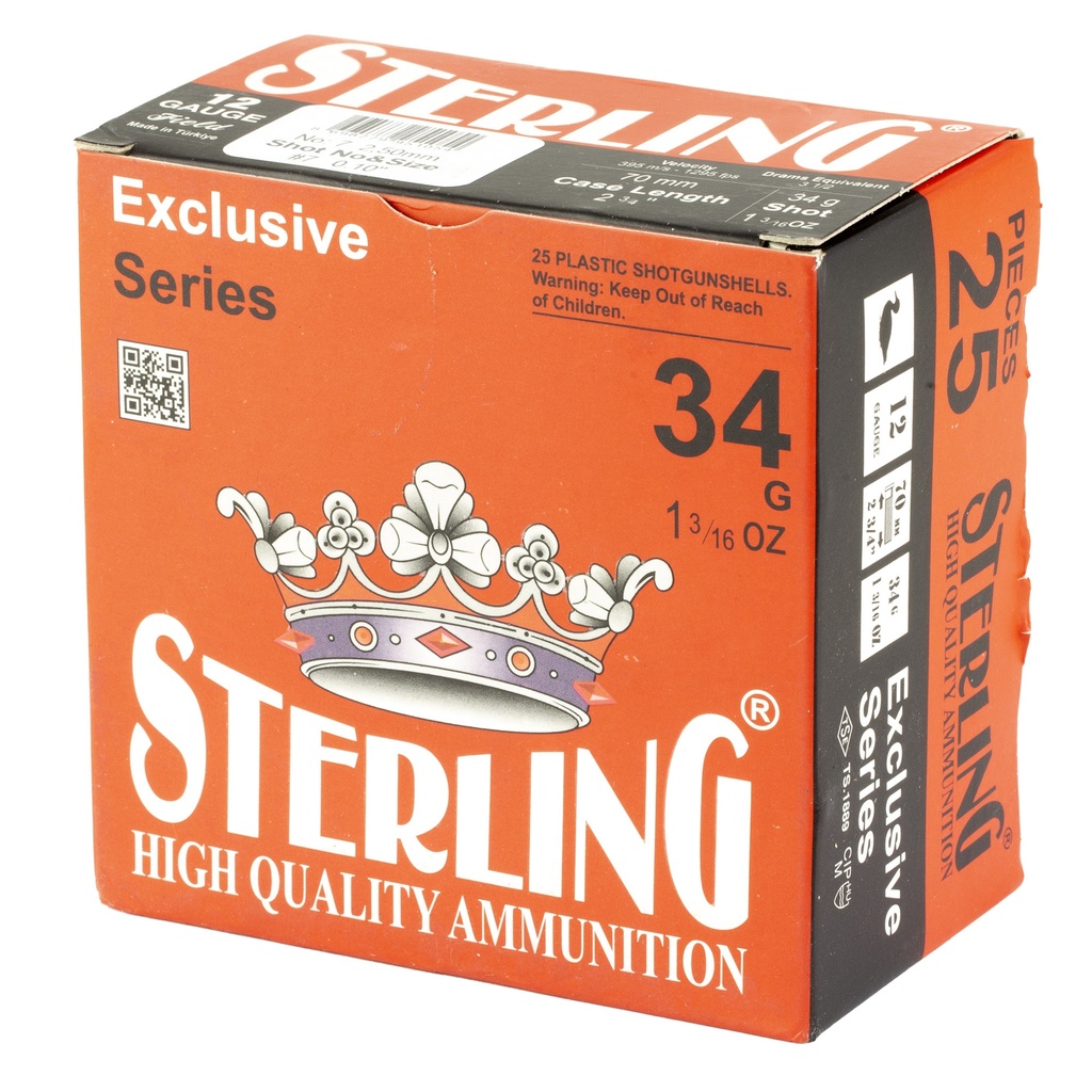 STERLING EXCLSV 12GA 2.75" #7 25/250 2