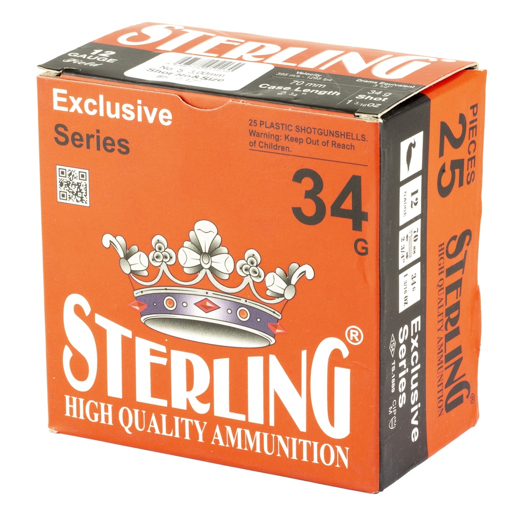 STERLING EXCLSV 12GA 2.75" #5 25/250 2