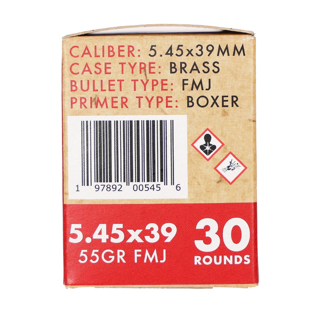 Global Ordnance GO 5.45X39MM 55GR FMJ BRASS 30/1350 1