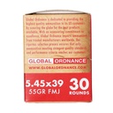 Global Ordnance GO 5.45X39MM 55GR FMJ BRASS 30/1350 2