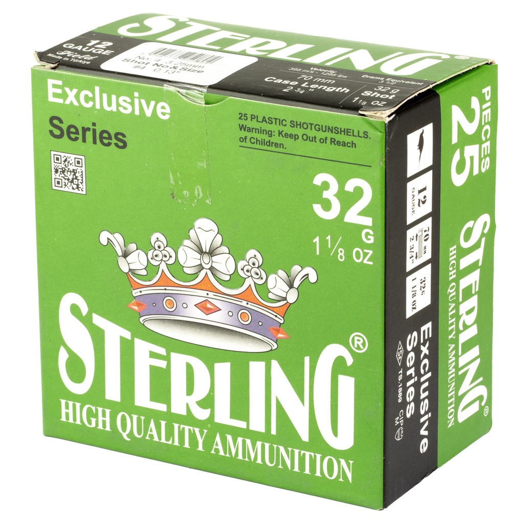 STERLING EXCLSV 12GA 2.75" #4 25/250 2