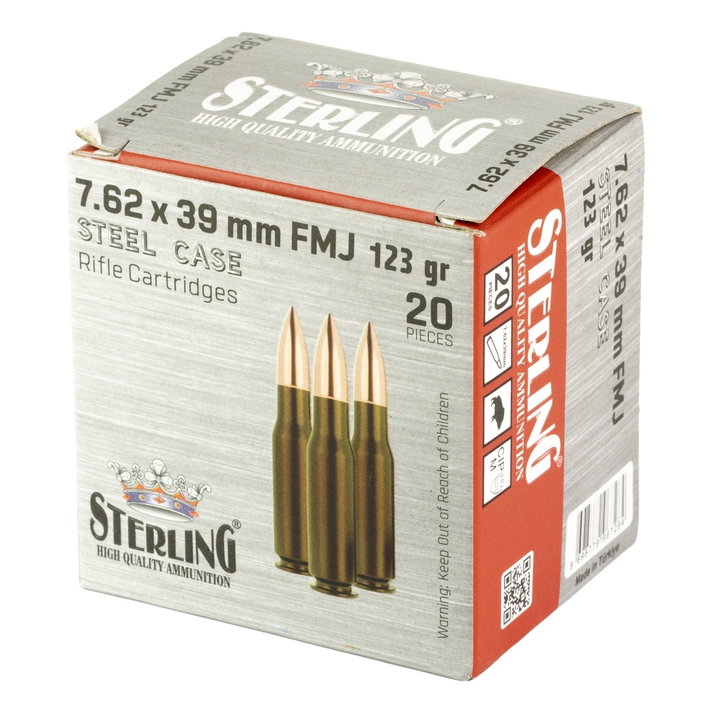 STERLING SC 762X39 123GR FMJ 20/1000 2