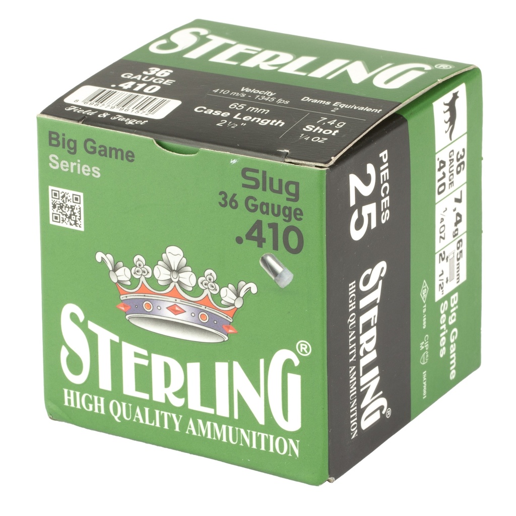 STERLING BIG GAME 410 SLUG 25/500 2