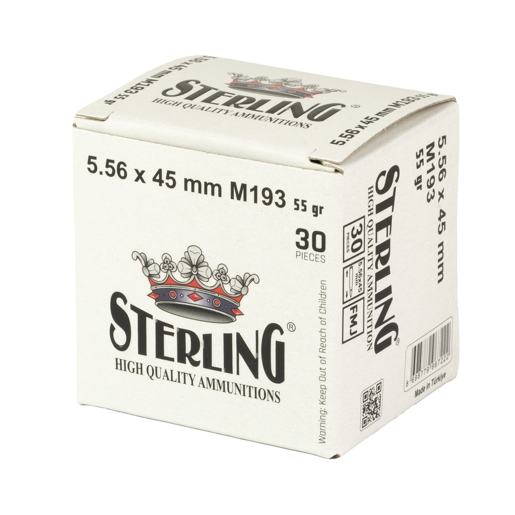 STERLING 5.56 M193 55GR FMJ 30/1500 2