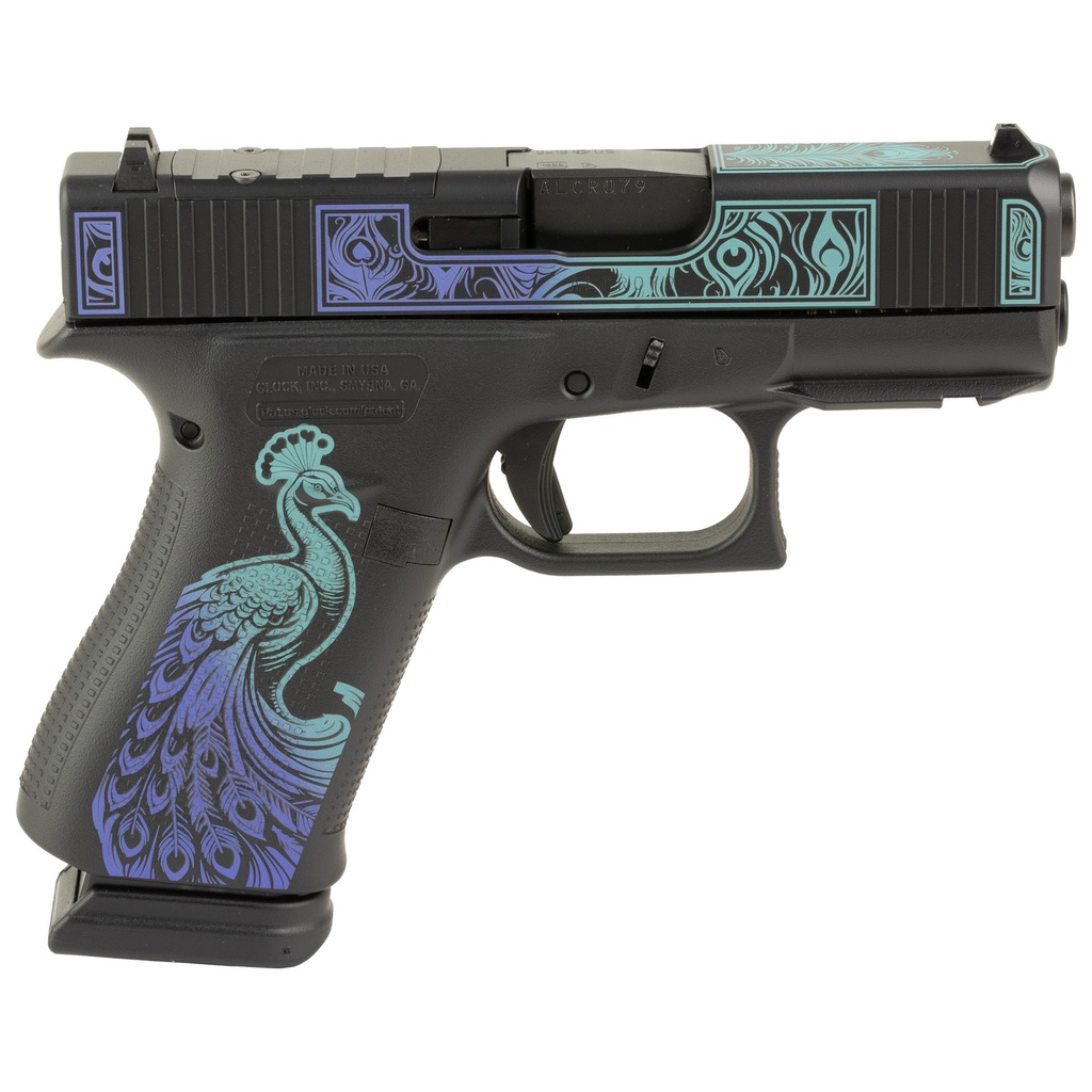 GLOCK 43X 9MM 15RD FS PEACOCK 1