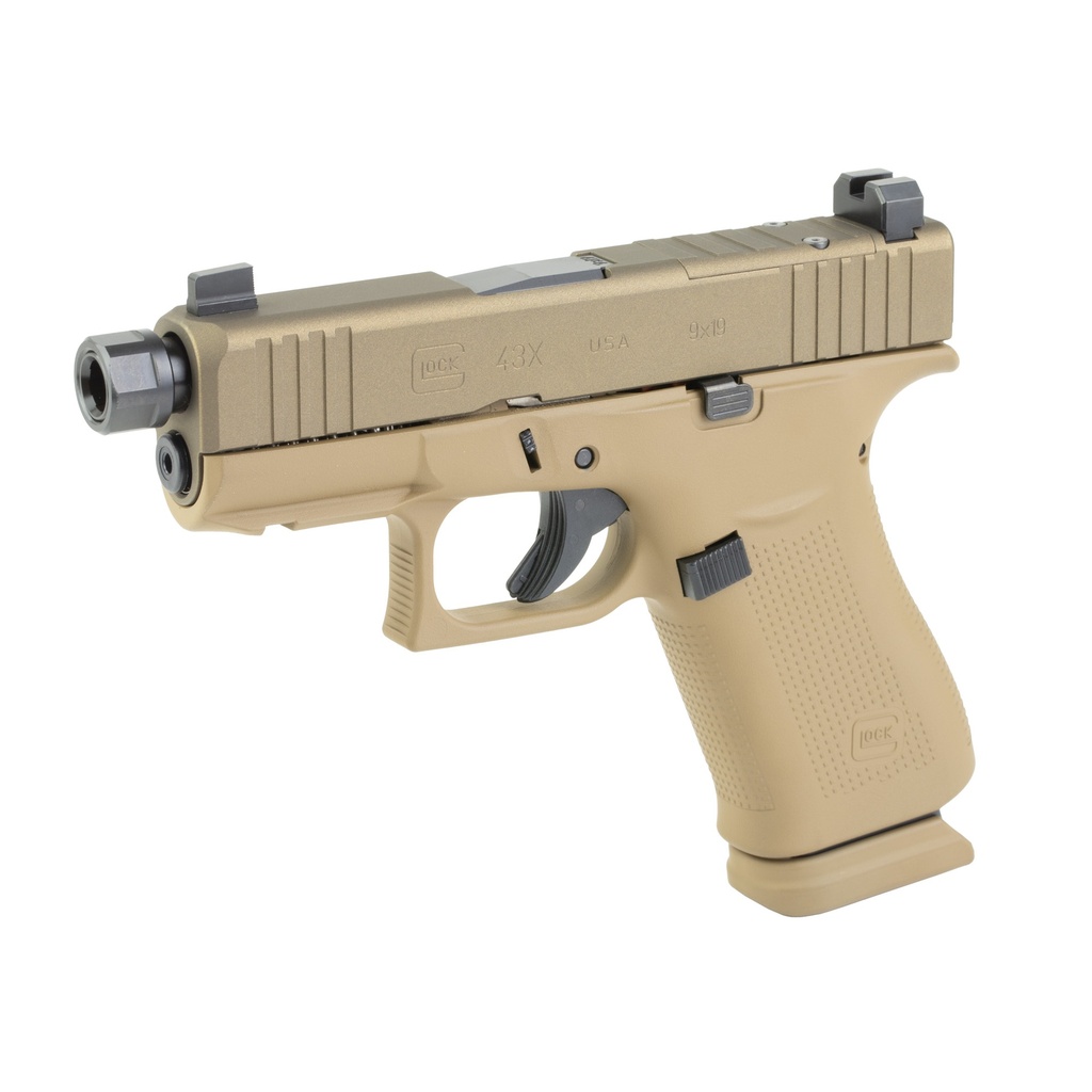 GLOCK 43X 9MM 15RD DEBO FDE TB 2