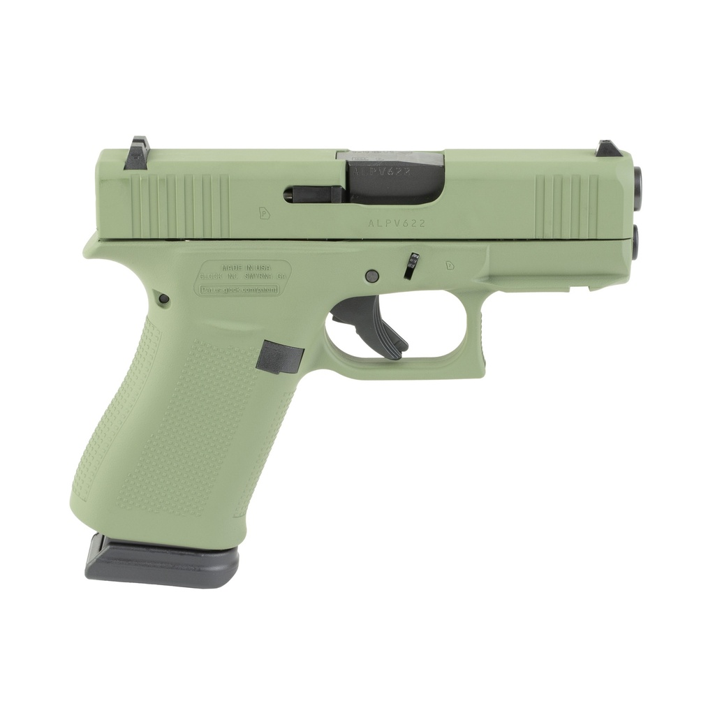 GLOCK 43X 9MM 15RD OD GREEN FRT RAIL 1