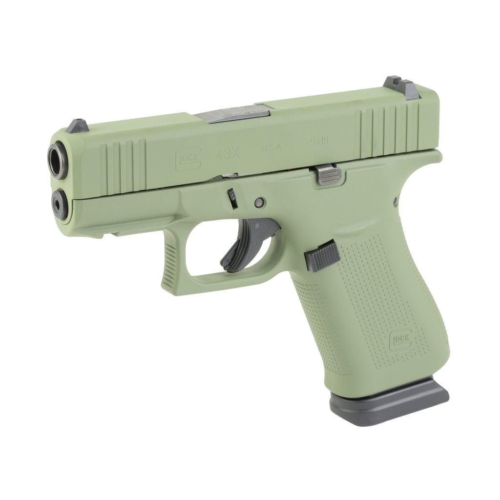 GLOCK 43X 9MM 15RD OD GREEN FRT RAIL 2
