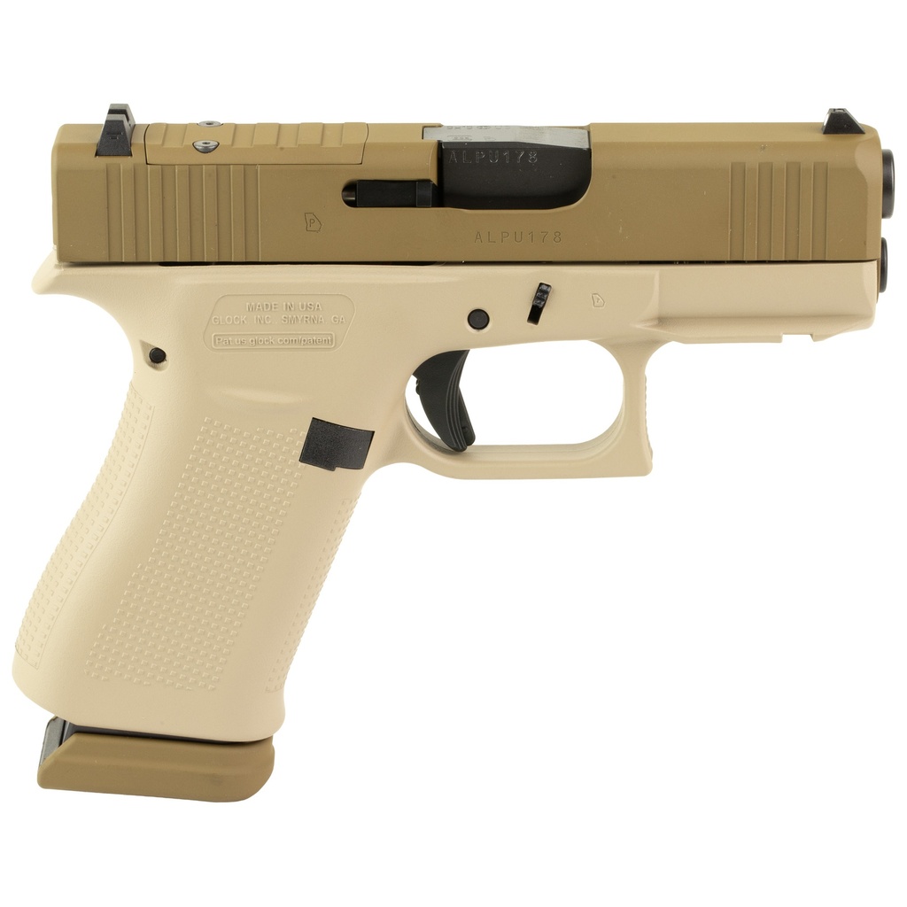GLOCK 43X 9MM 15RD TWO TONE TAN 1