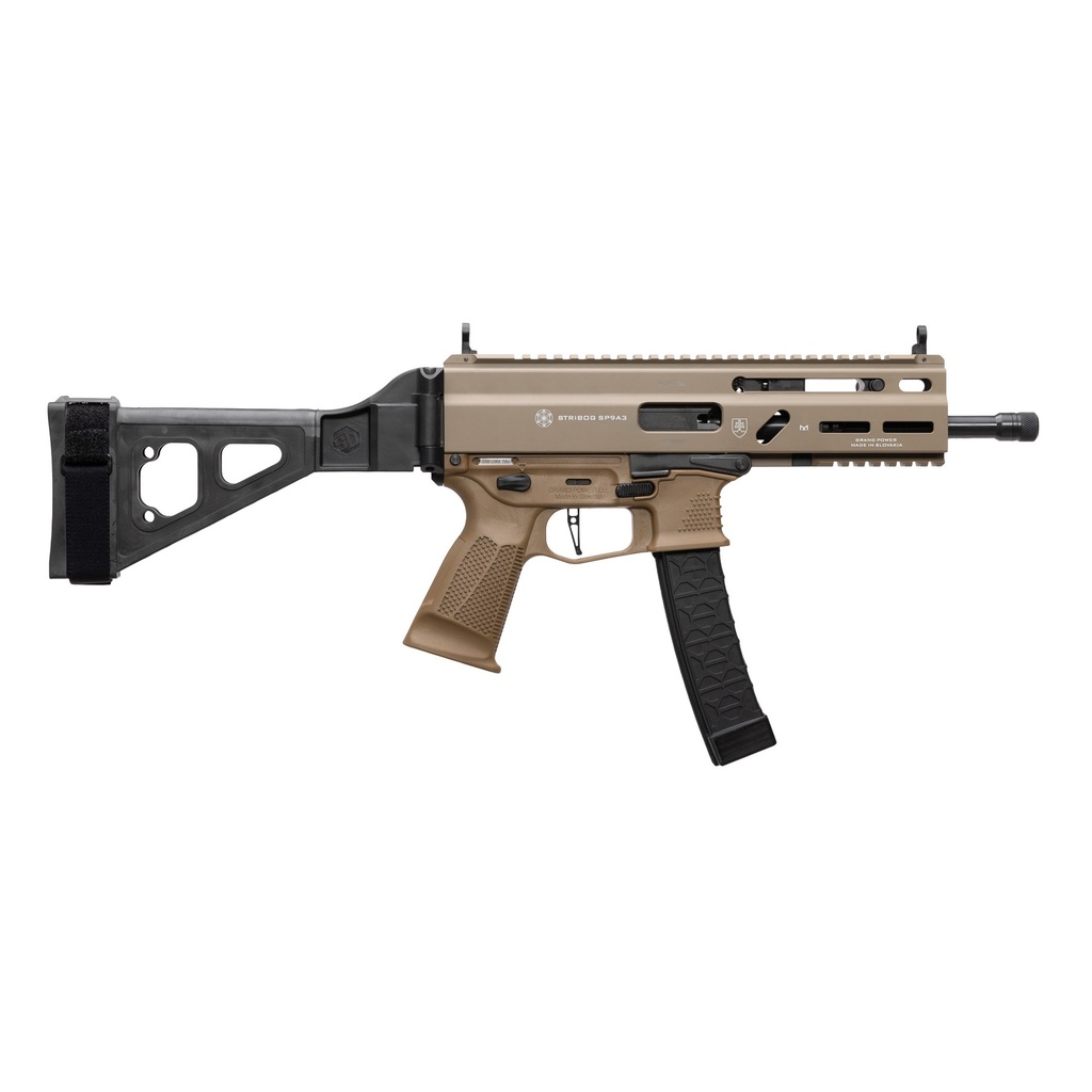Grand Power GPWR STRIBOG SP9A3 9MM 8" 30R FDE BR 1