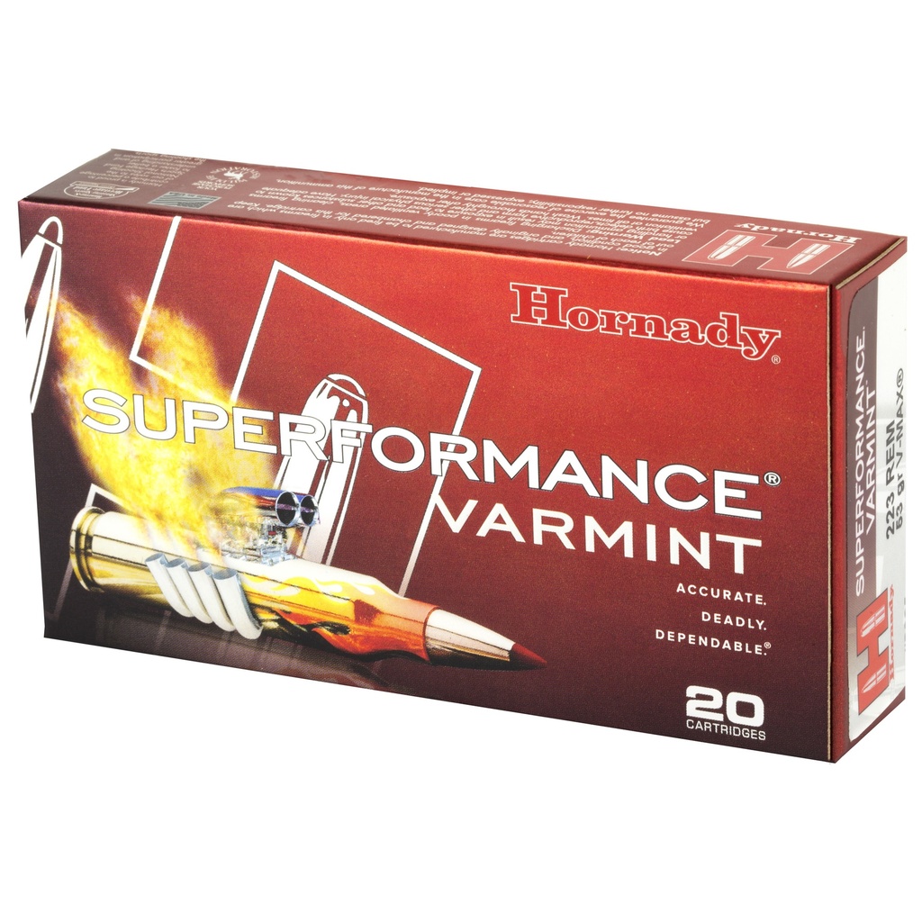 Hornady HRNDY SF 223REM 53GR V-MAX 20/200 2