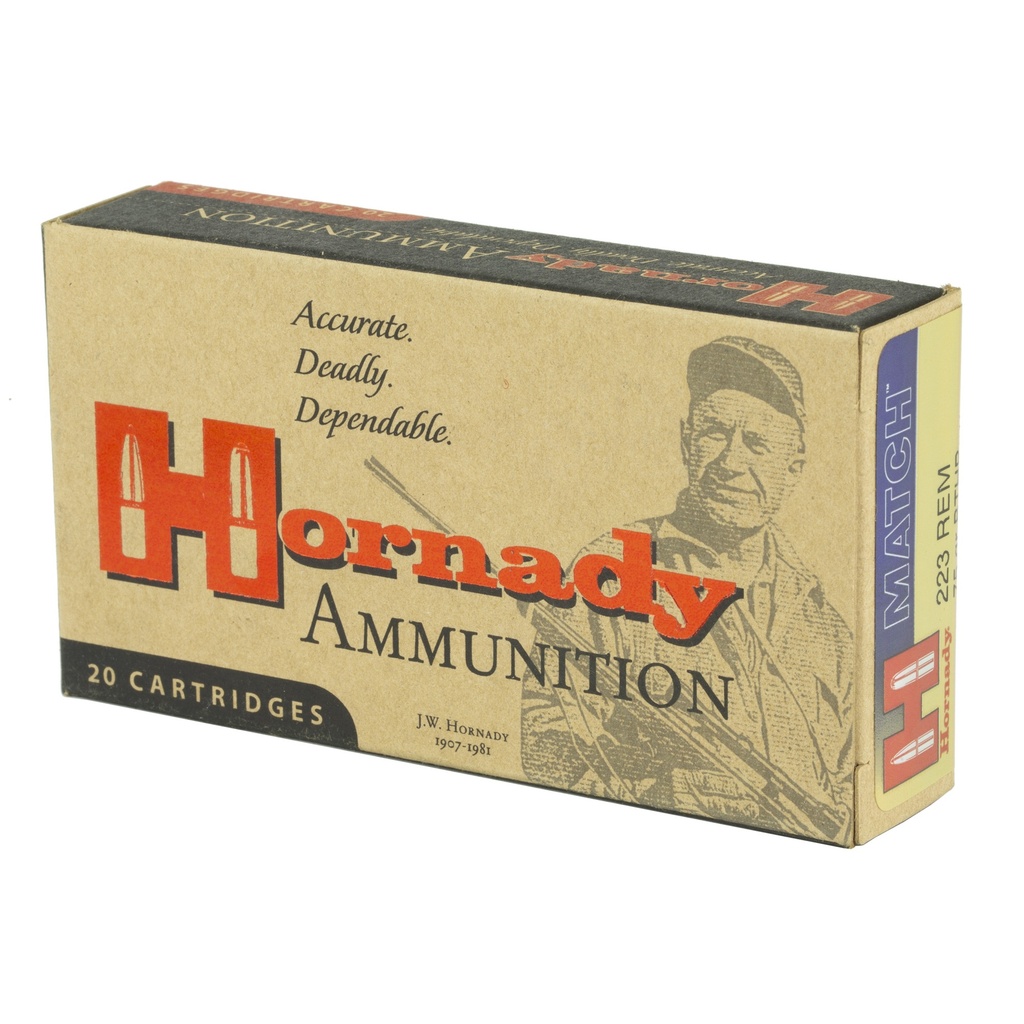 Hornady HRNDY 223REM 75GR BTHP MTCH 20/200 2