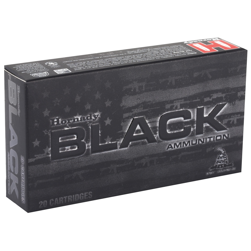Hornady HRNDY BLACK 223REM 62GR FMJ 20/200 1
