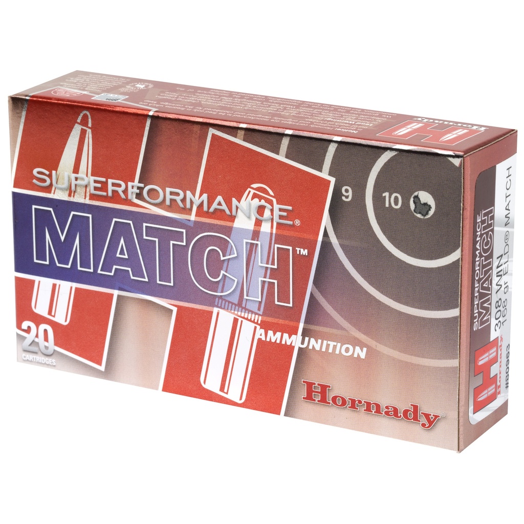 Hornady HRNDY SPF MT 308WIN 168GR ELD 20/200 2