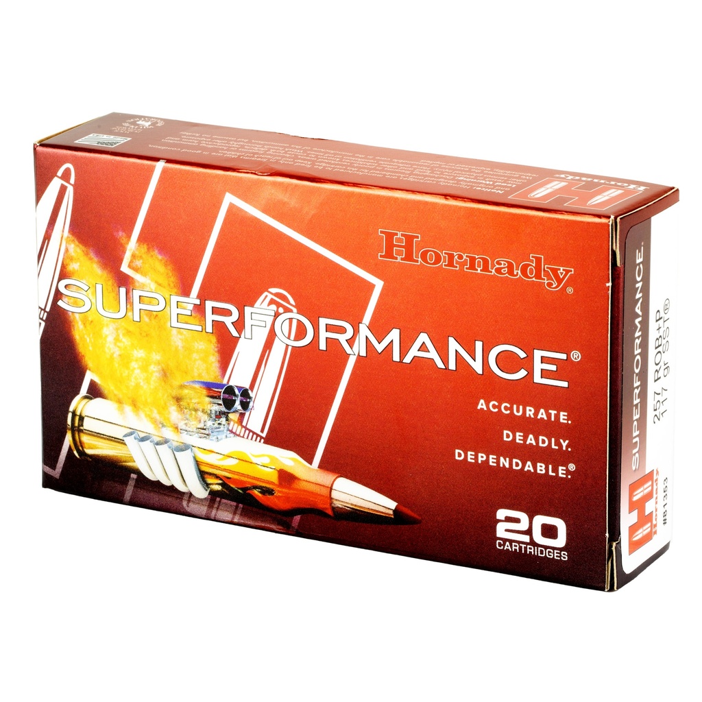 Hornady HRNDY SF 257ROB+P 117GR SST 20/200 2