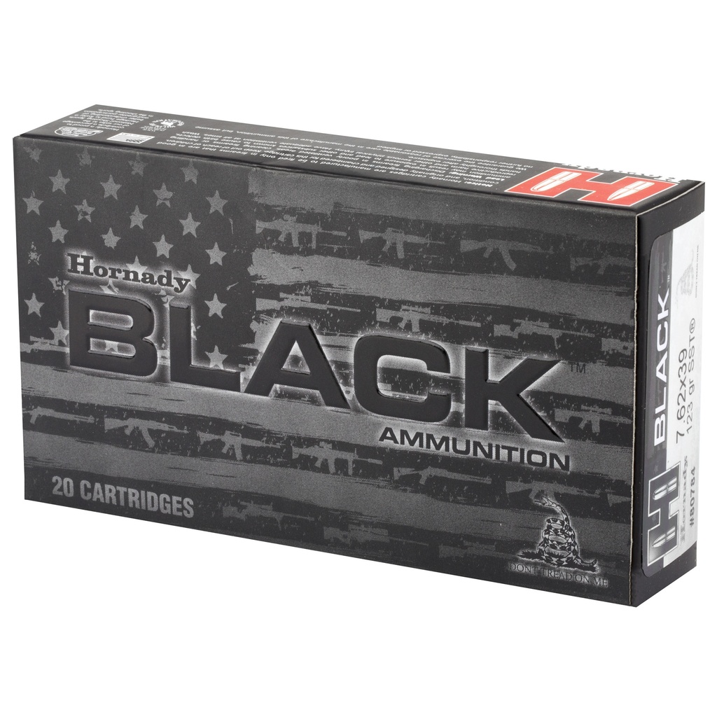 Hornady HRNDY BLACK 7.62X39 123GR SST 20/200 2
