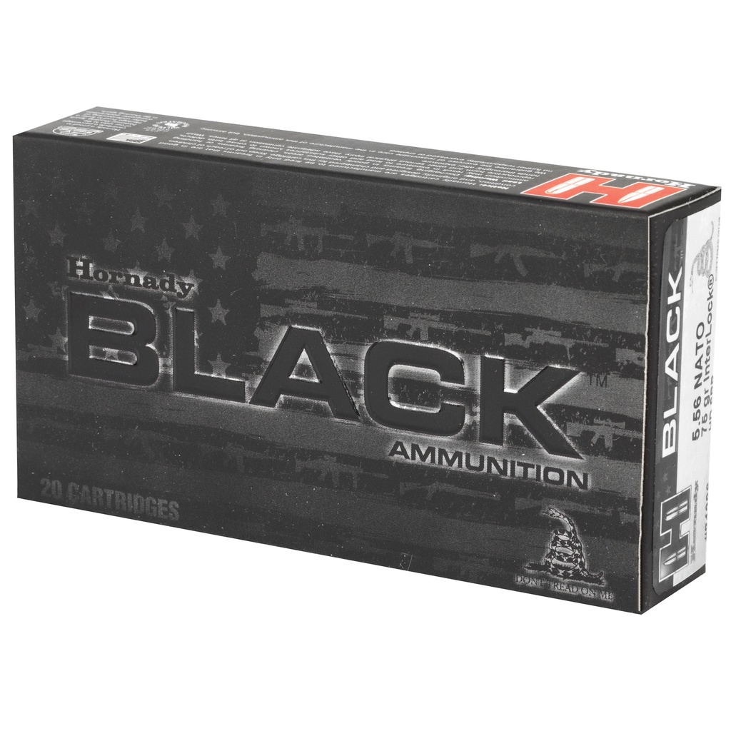 Hornady HRNDY BLACK 556NATO 75GR SBR 20/200 2