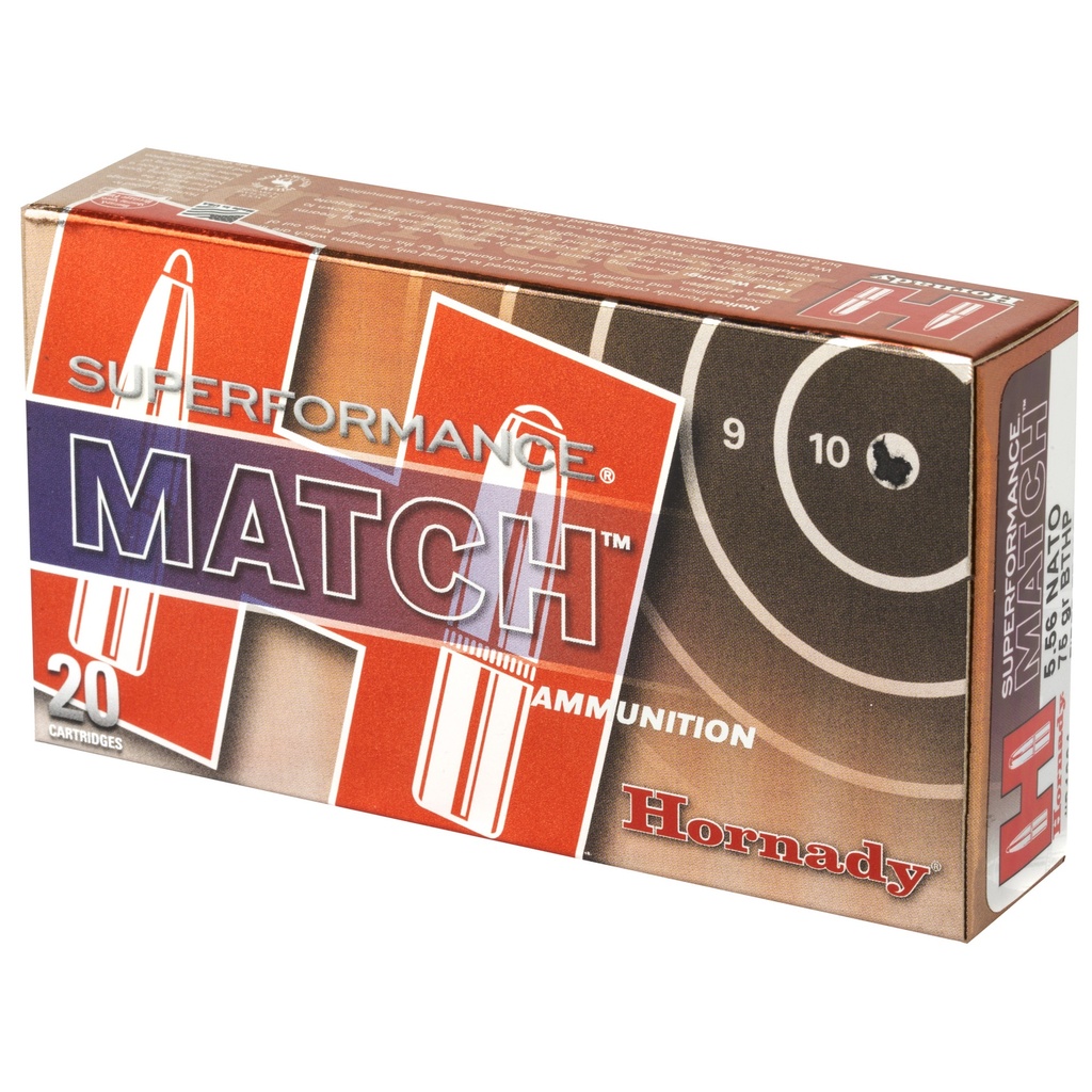 Hornady HRNDY SF 556NATO 75GR BTHP MT 20/200 2