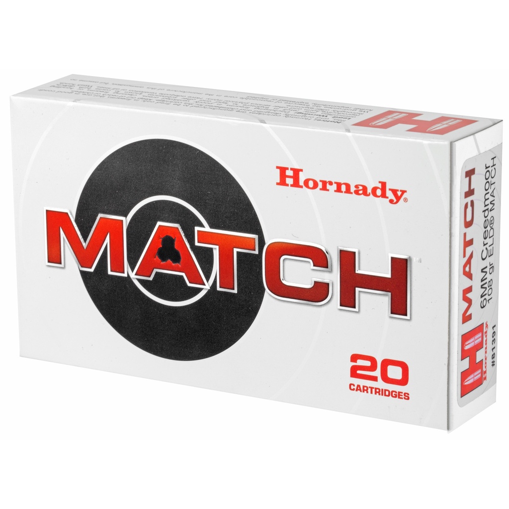 Hornady HRNDY 6MM CM 108GR ELD-M 20/200 2