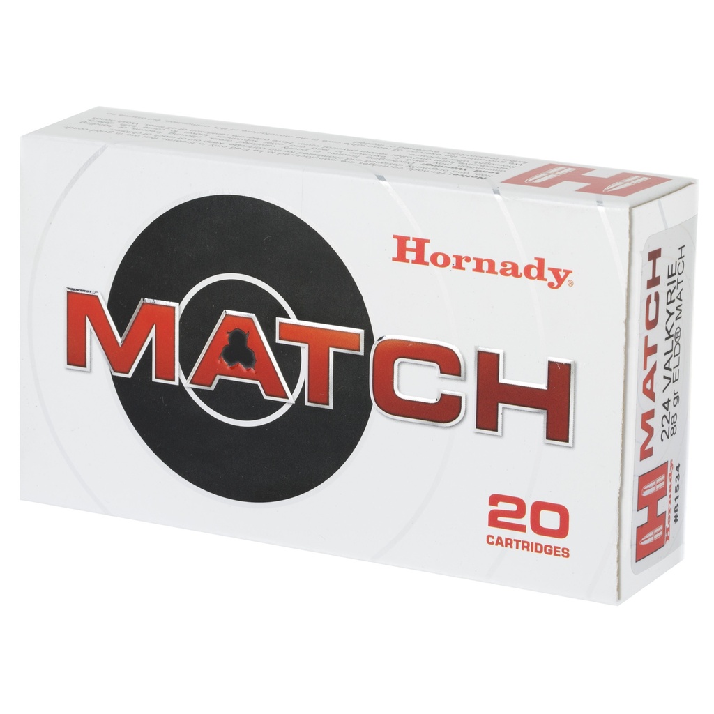 Hornady HRNDY 224 VALKYRIE 88GR ELD-M 20/200 2