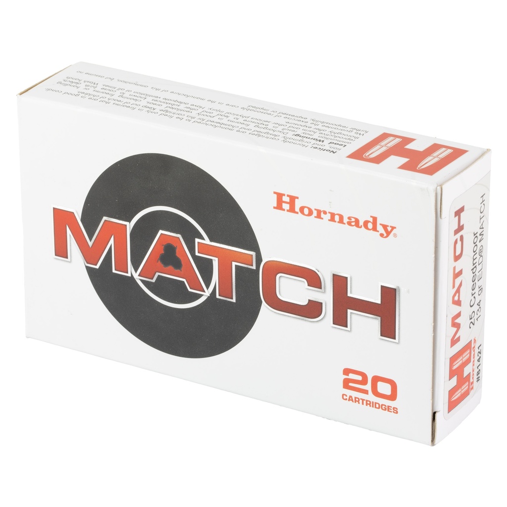 Hornady HRNDY MATCH 25CM 134GR ELDM 20/200 2