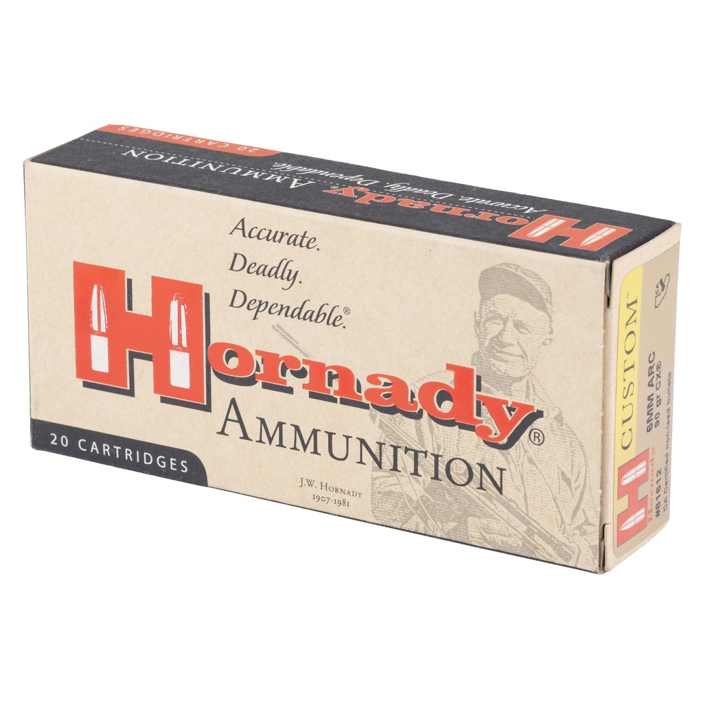 Hornady HRNDY CUST 6MM ARC 90GR CX 20/200 2