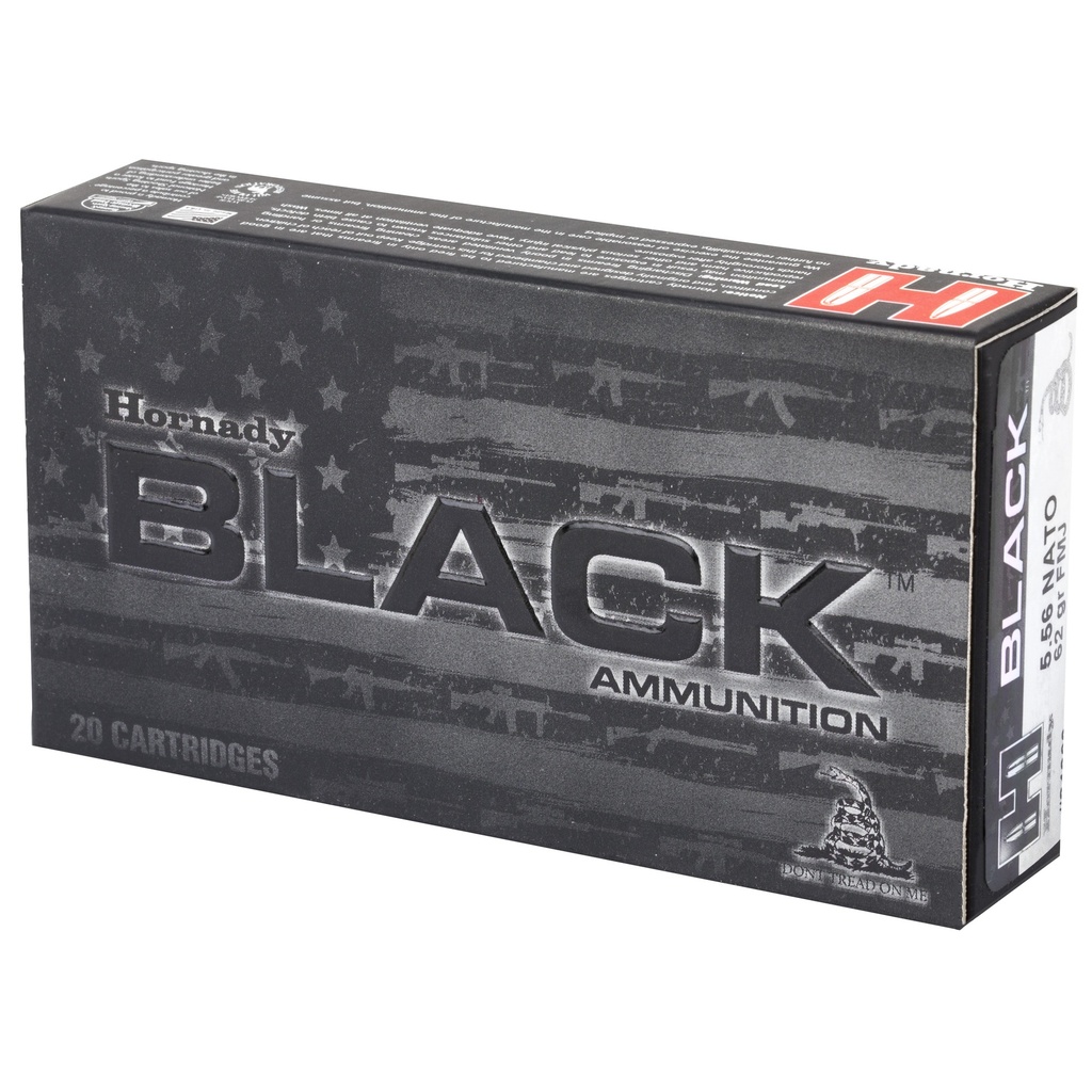 Hornady HRNDY BLACK 556NATO 62GR FMJ 20/200 2